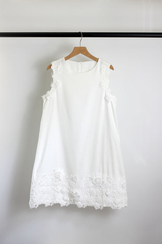 D2506ZNY73959 - Linen Blend Sleeveless Shift Dress