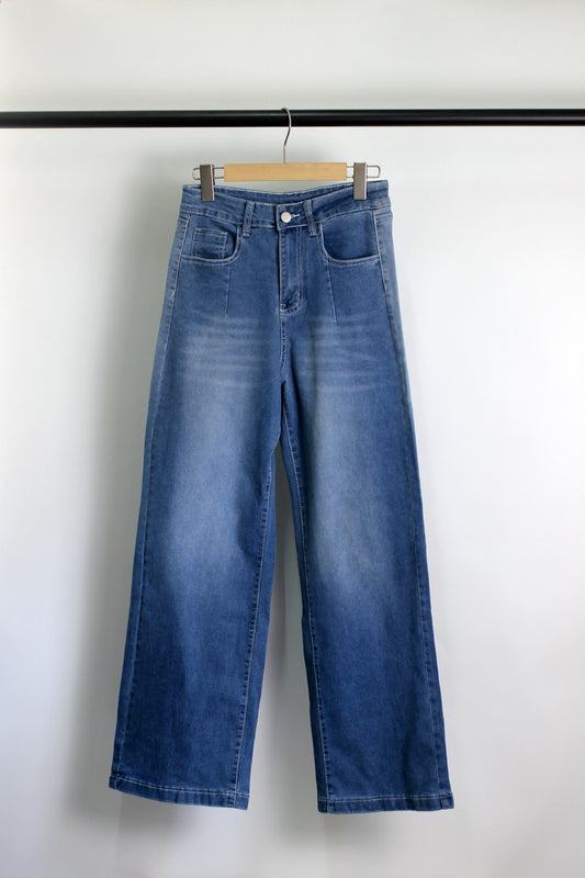 P2507XY38143 - High-Rise Wide-Leg Gradient Wash Jeans