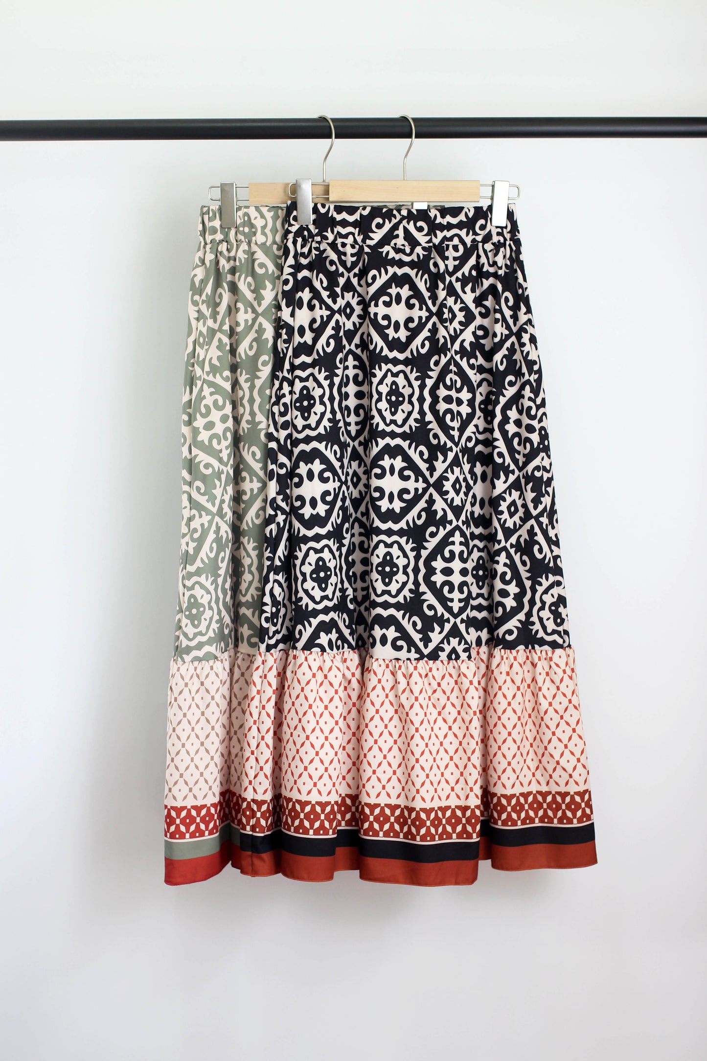 S2408YR31223 - Bohemian Print Maxi Skirt