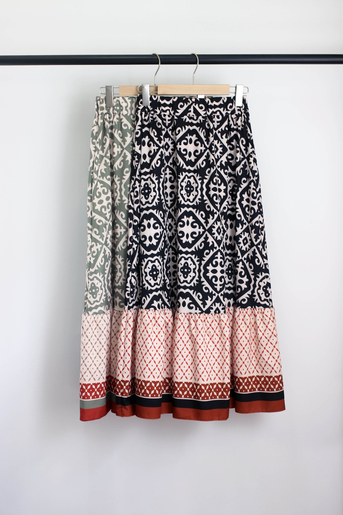 S2408YR31223 - Bohemian Print Maxi Skirt