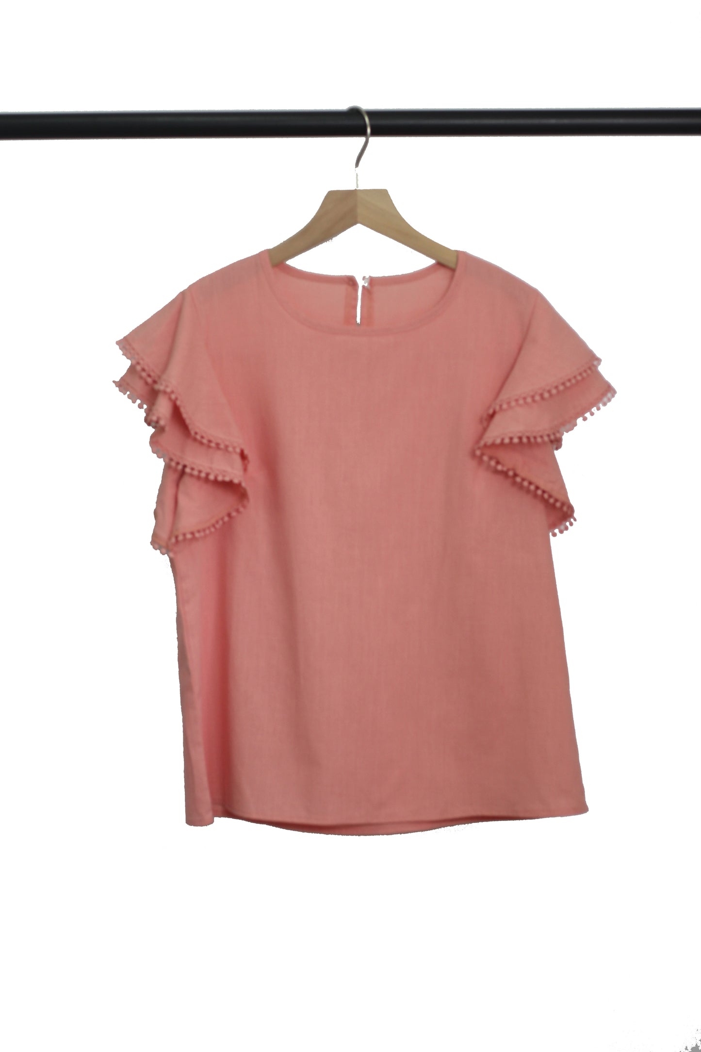 T2402AX27393 - BLOOM SEASON LACE TRIM TOP