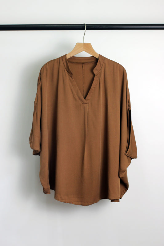 T2403BFZY36676 - SIGNATURES DOLMAN BROWN TOP