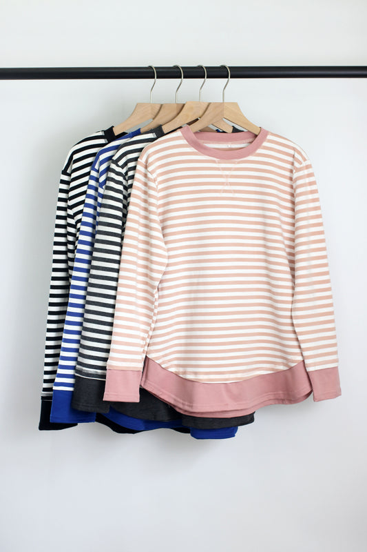 T2408KLD81711 - Striped Crewneck Sweatshirt
