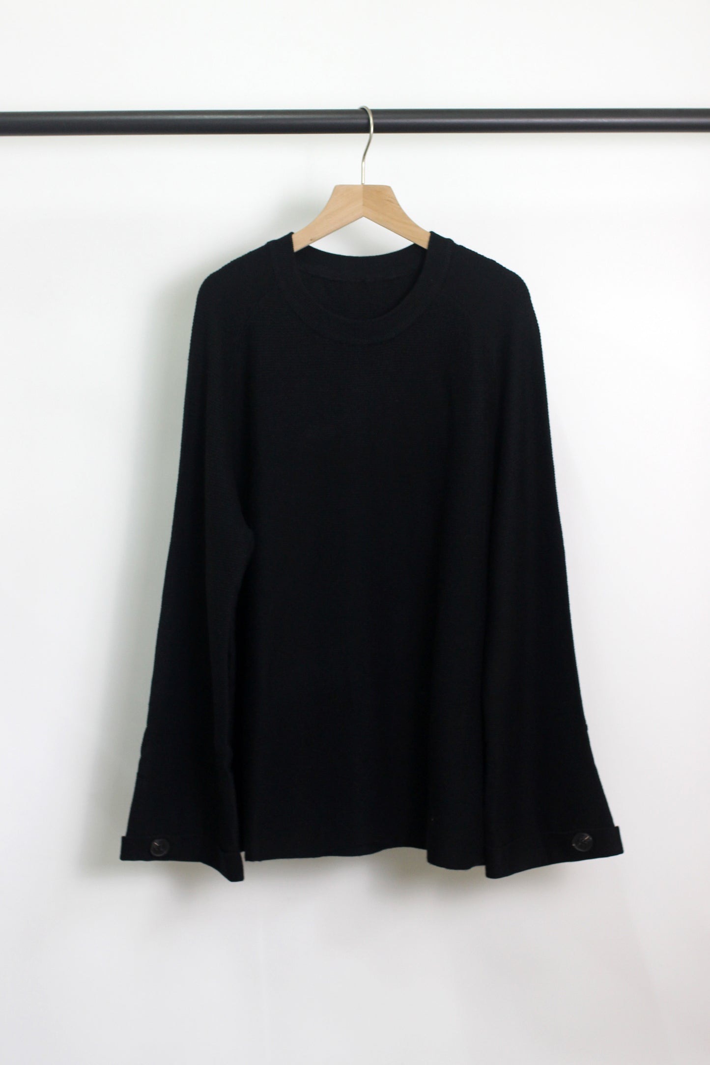 T2408MD20061 - Ribbed Knit Button Cuff Pullover