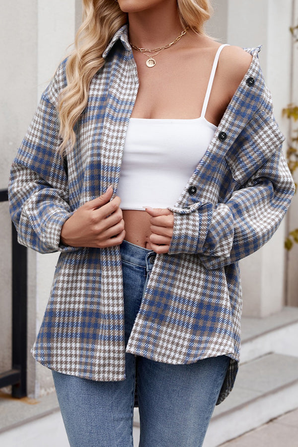 T2408MD84047 - Plaid Flannel Button-Up Shirt