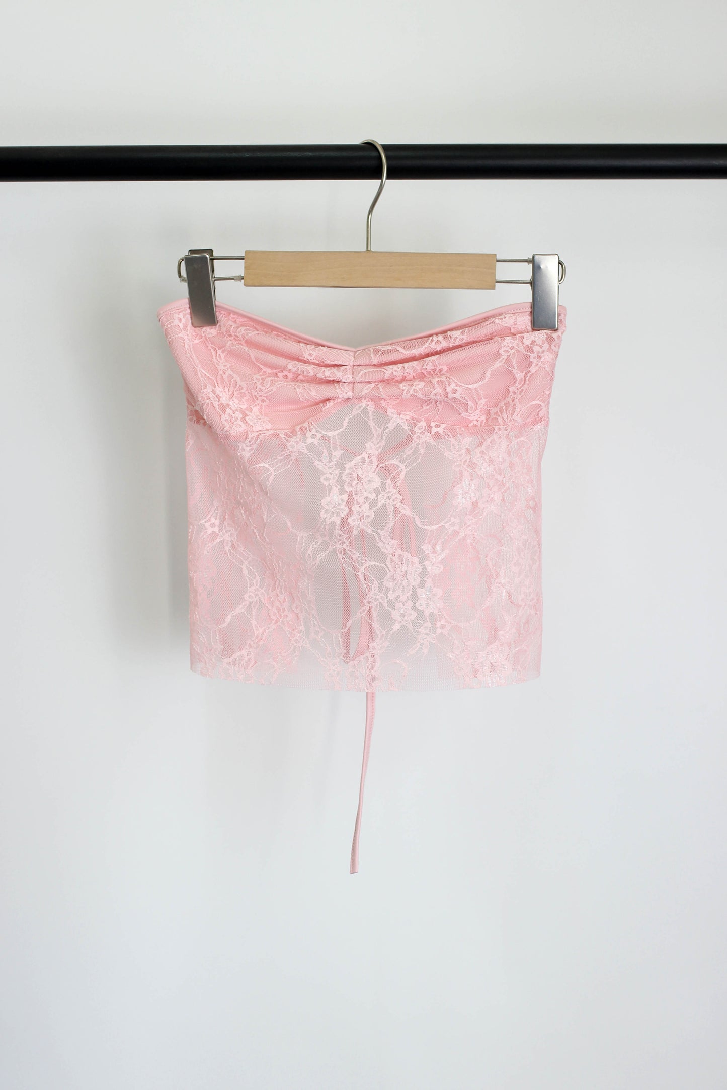 T2502LSFY98653 - Lace Strapless Bustier Crop Top
