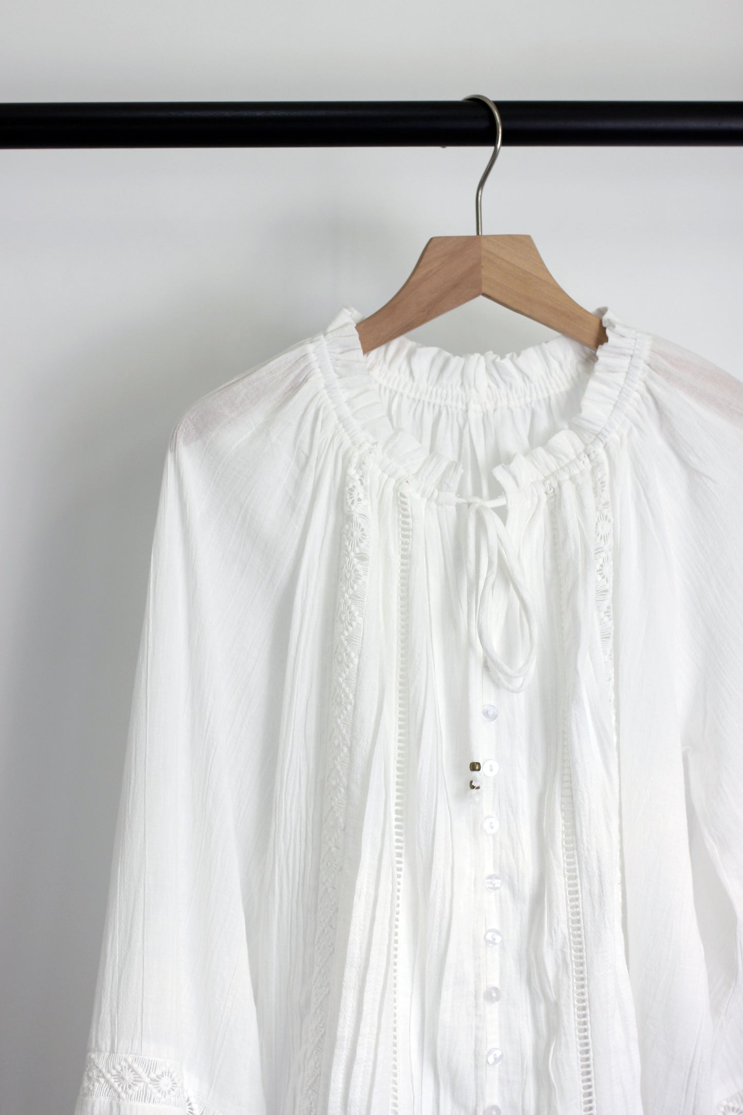 T2502ZNY36972 - Bohemian White Lace Blouse