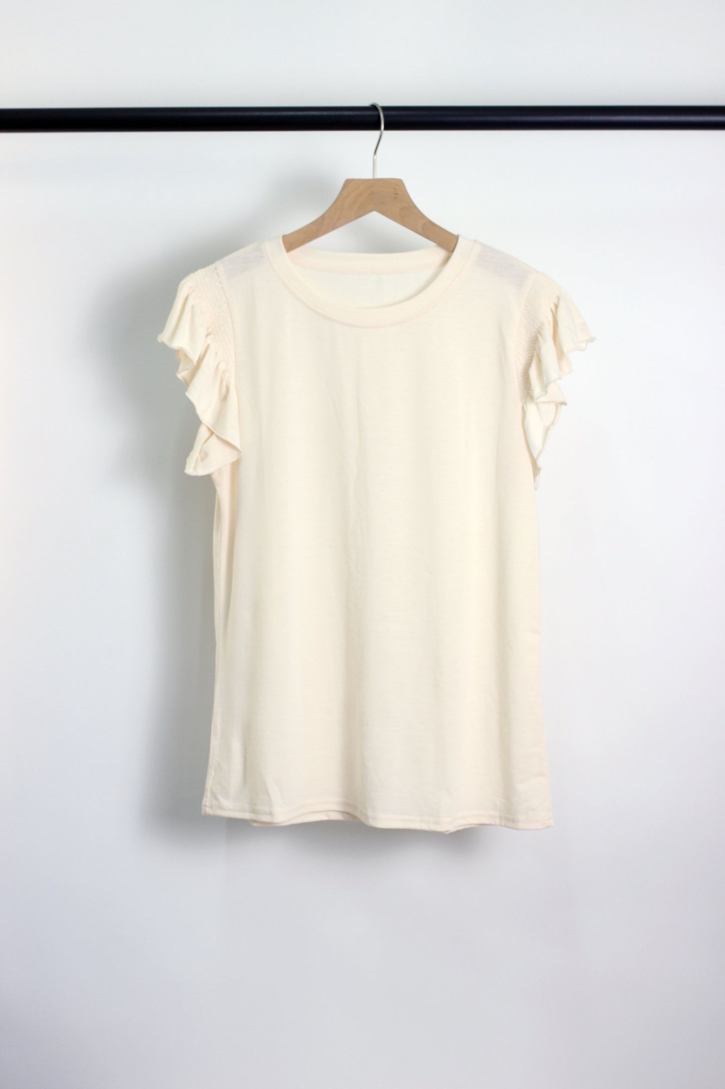T2503JY66406 - Women's Ruffle Sleeve T-Shirt