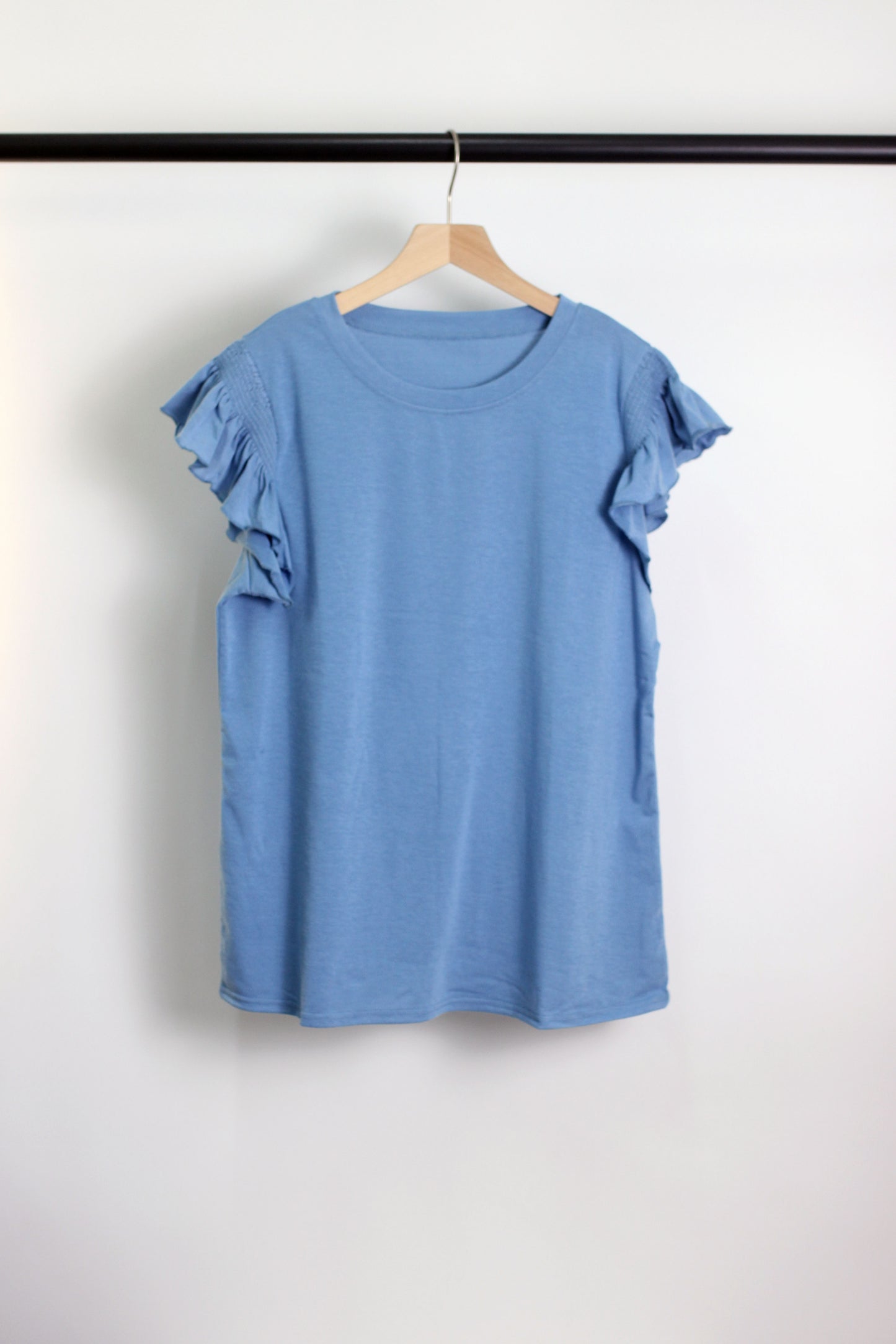 T2503JY66406 - Women's Ruffle Sleeve T-Shirt