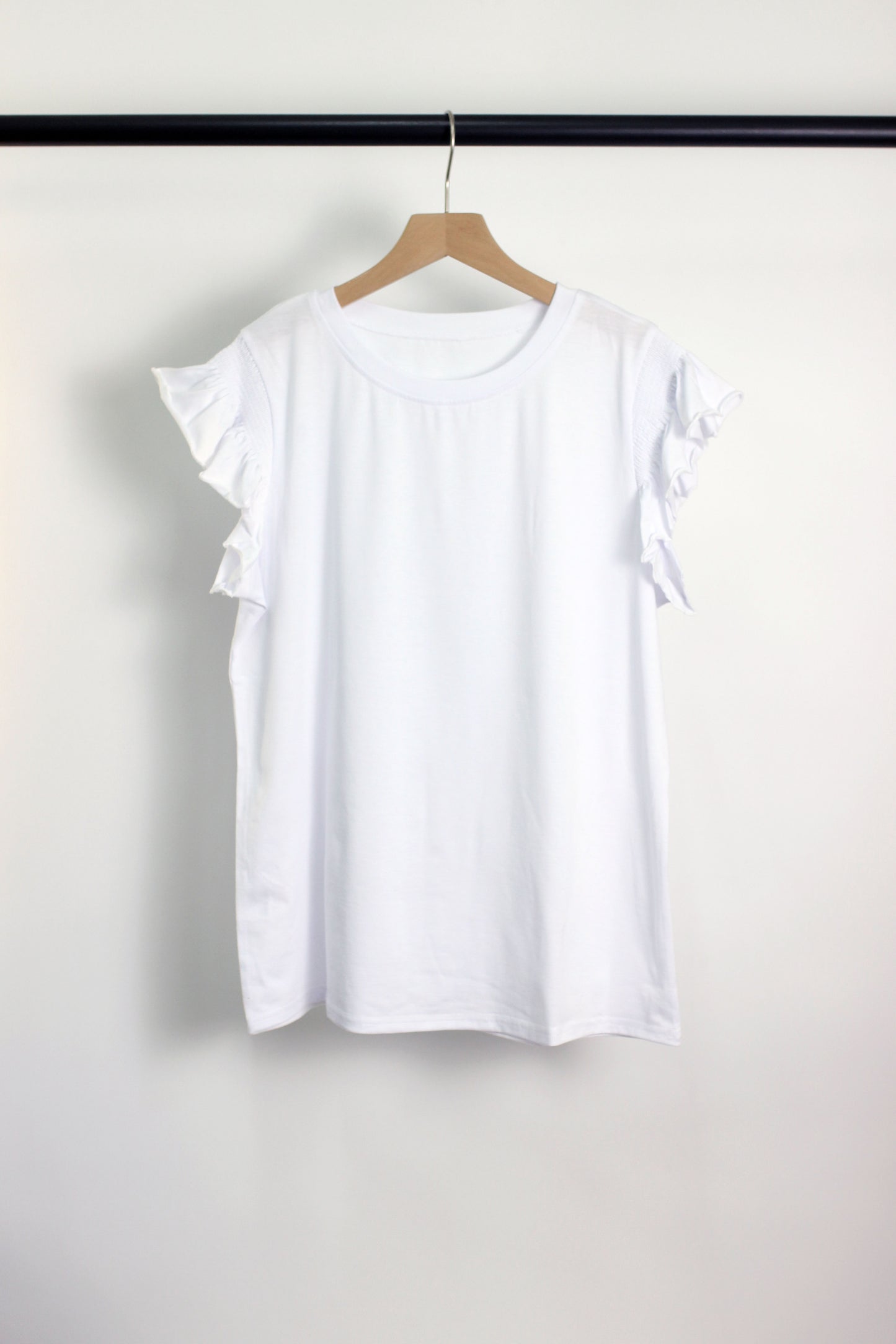 T2503JY66406 - Women's Ruffle Sleeve T-Shirt