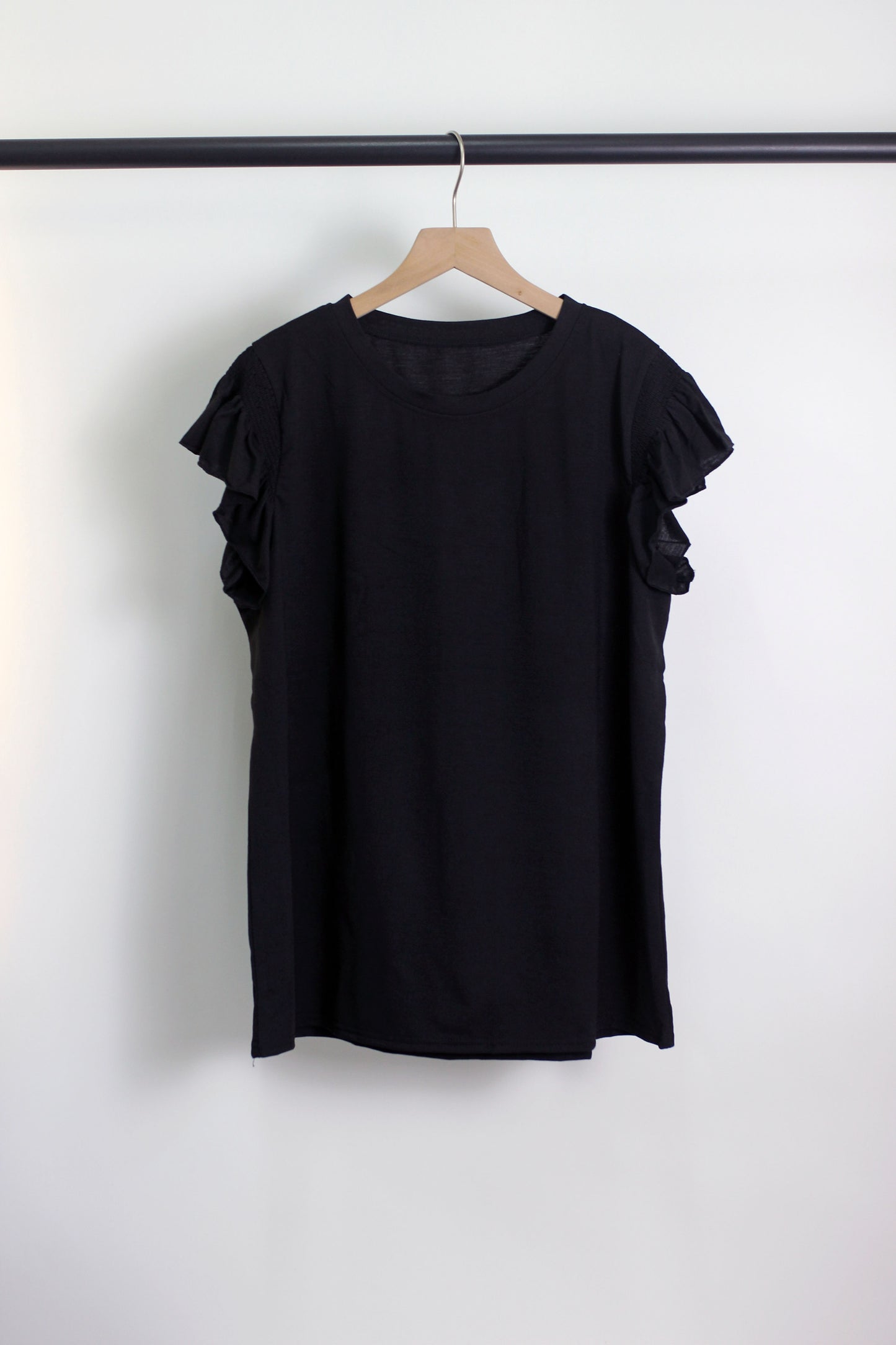 T2503JY66406 - Women's Ruffle Sleeve T-Shirt