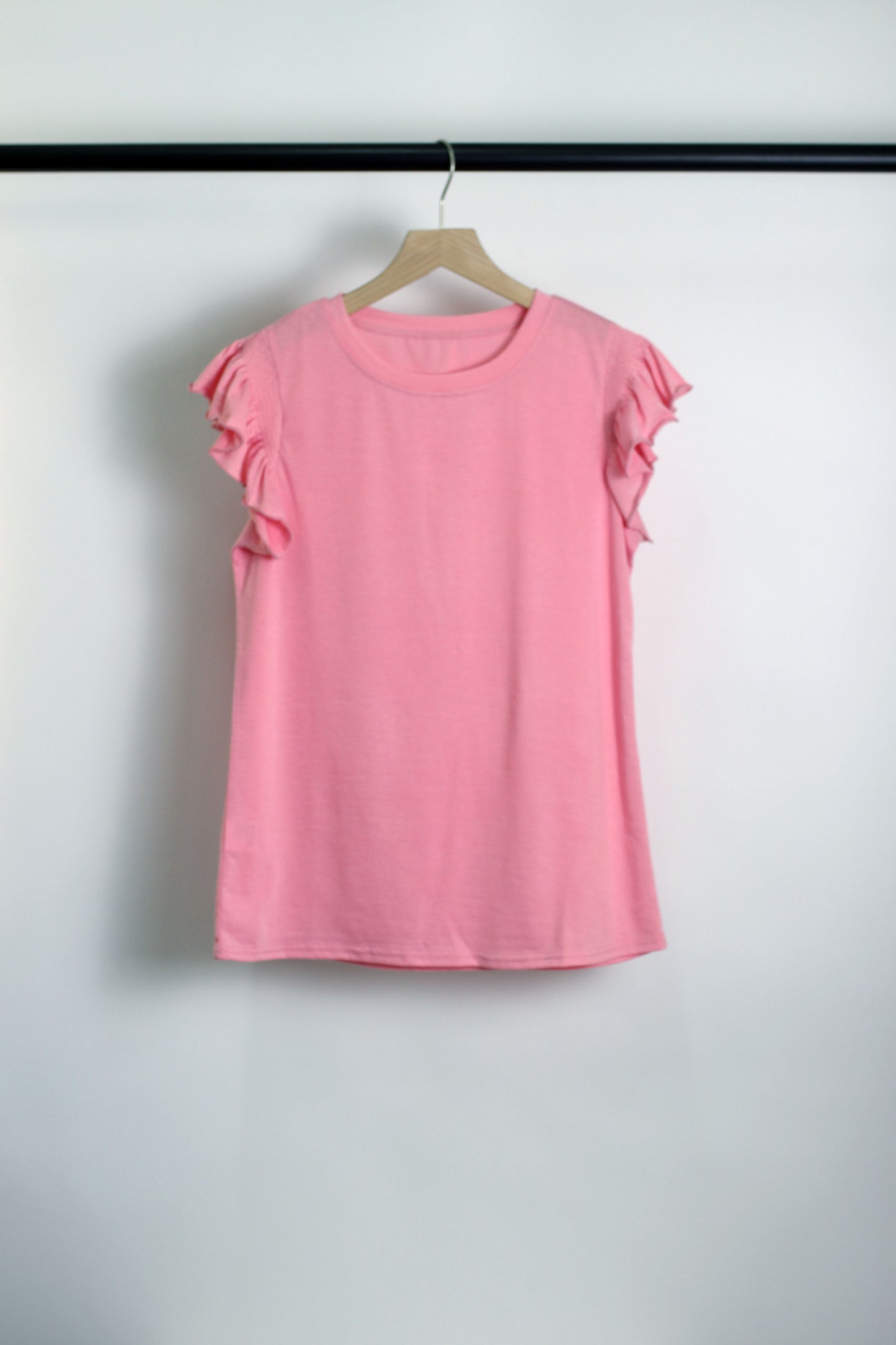 T2503JY66406 - Women's Ruffle Sleeve T-Shirt