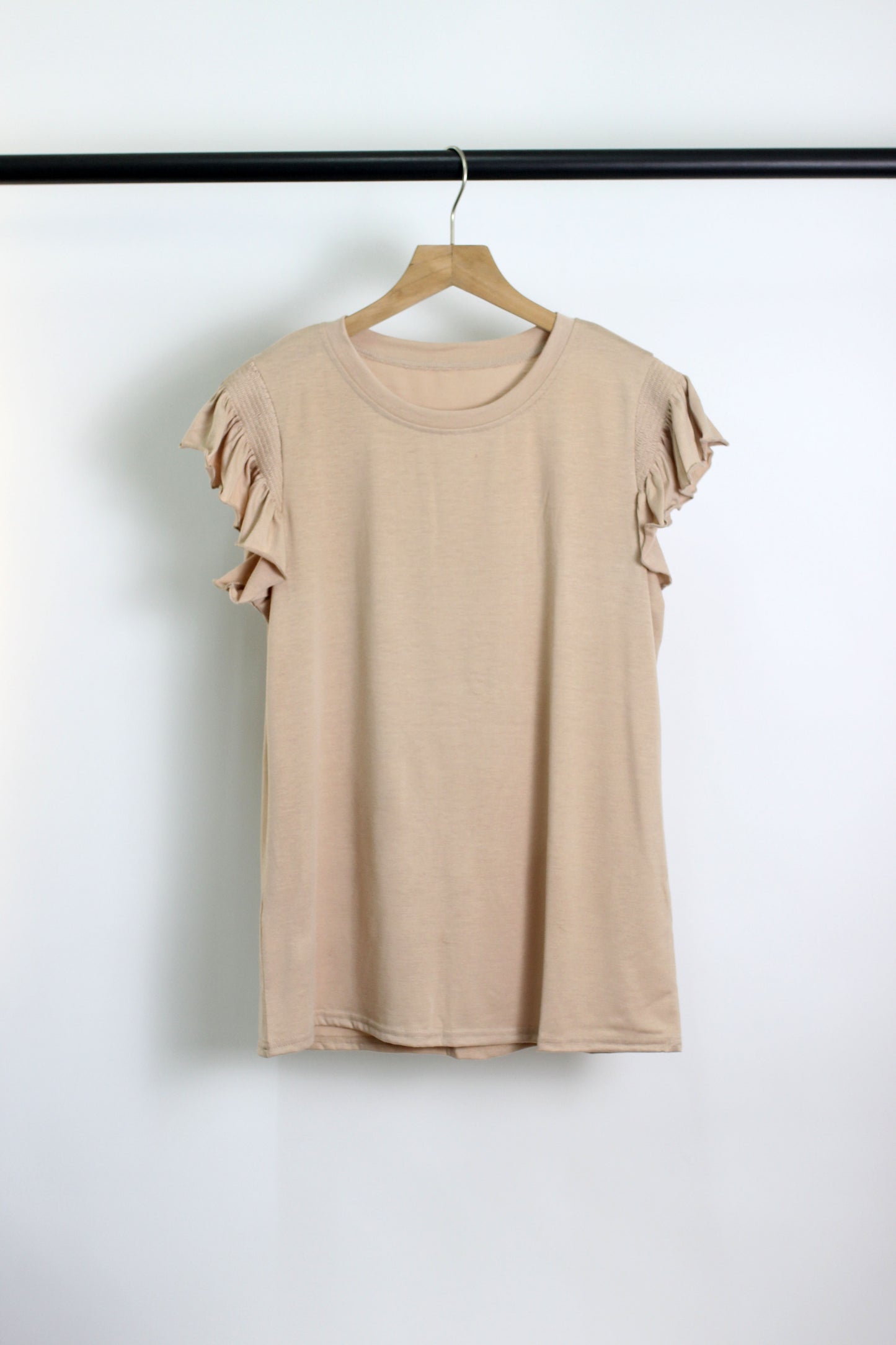 T2503JY66406 - Women's Ruffle Sleeve T-Shirt