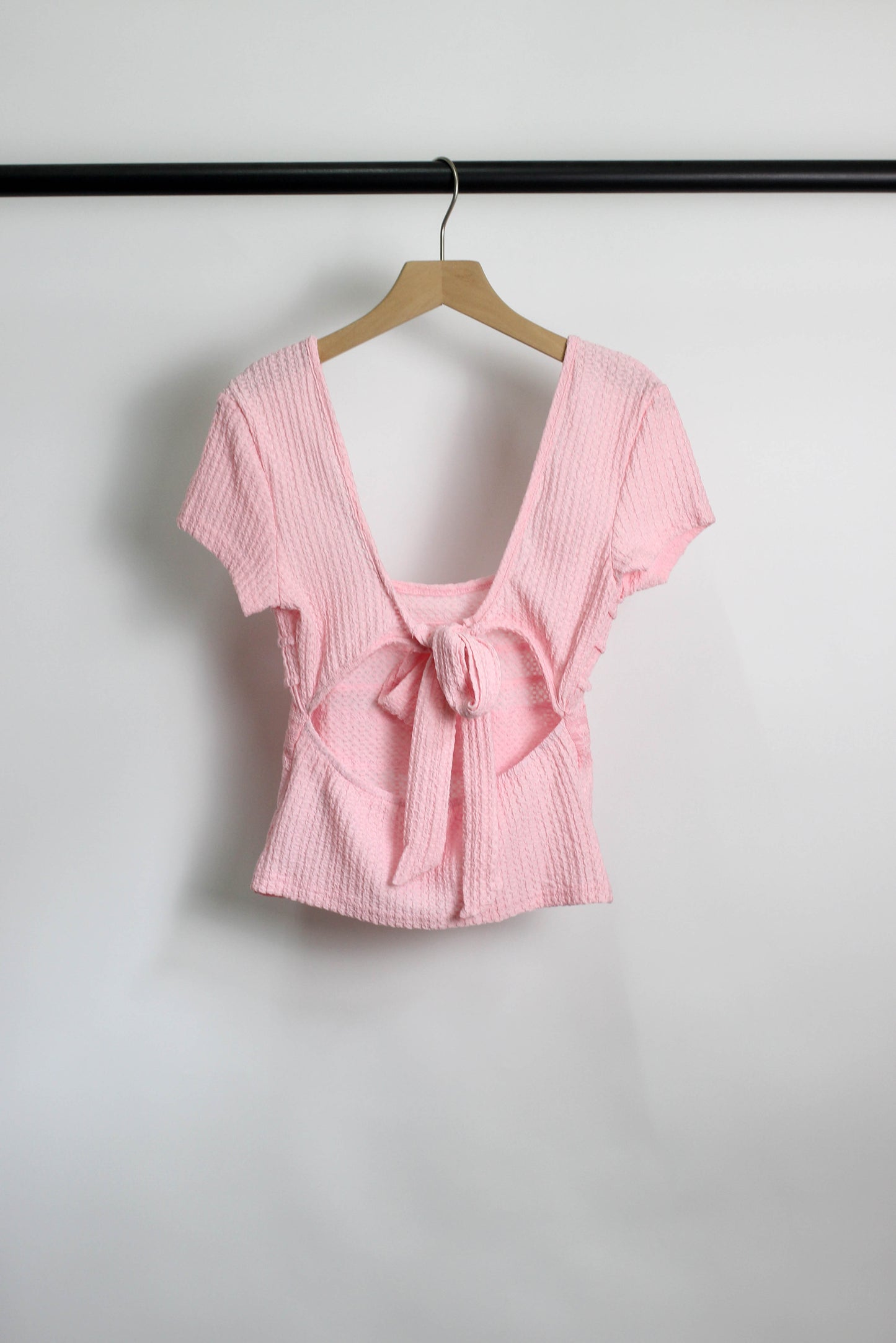 T2506DY69080 - Lace-Trim Textured Knit Top