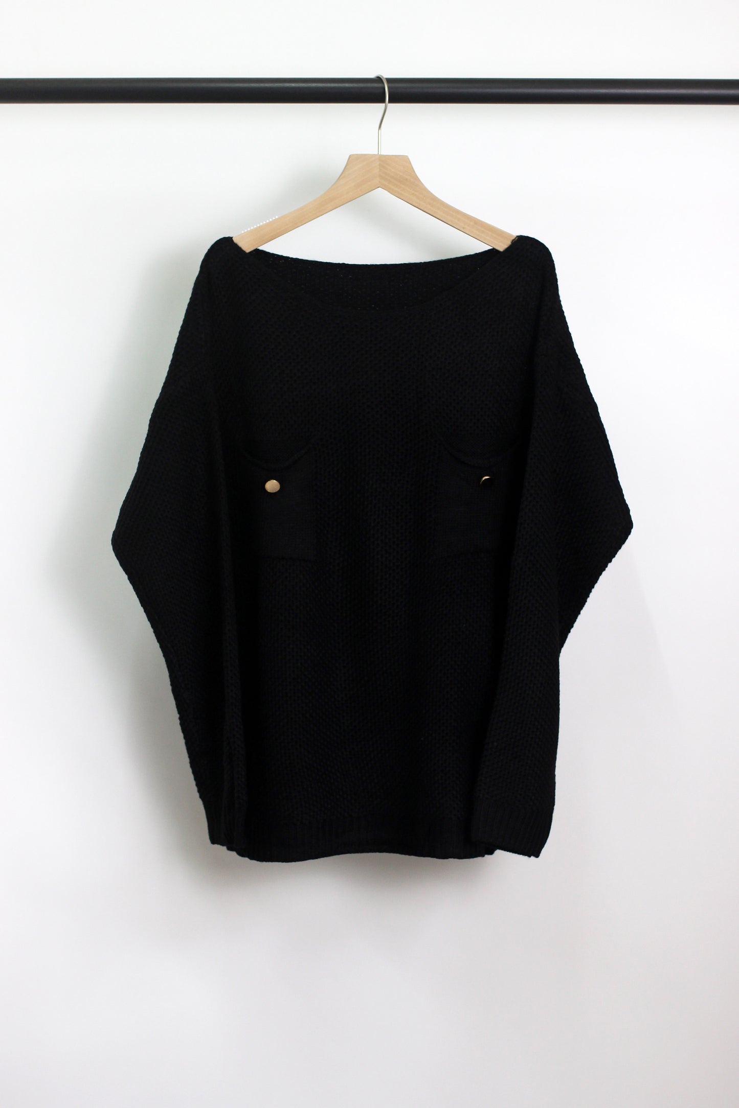 W2406JYYS34629 - WOMEN TEXTURED ACRLIC SWEATER