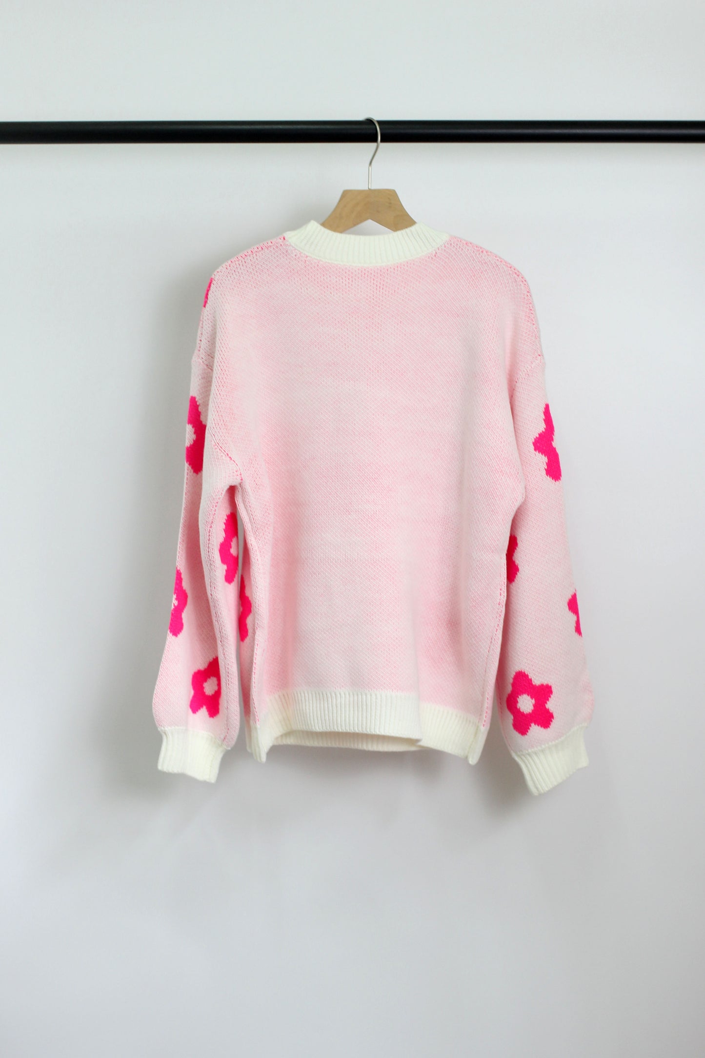 W2406JYYS91758 - FLORAL KNIT SWEATER