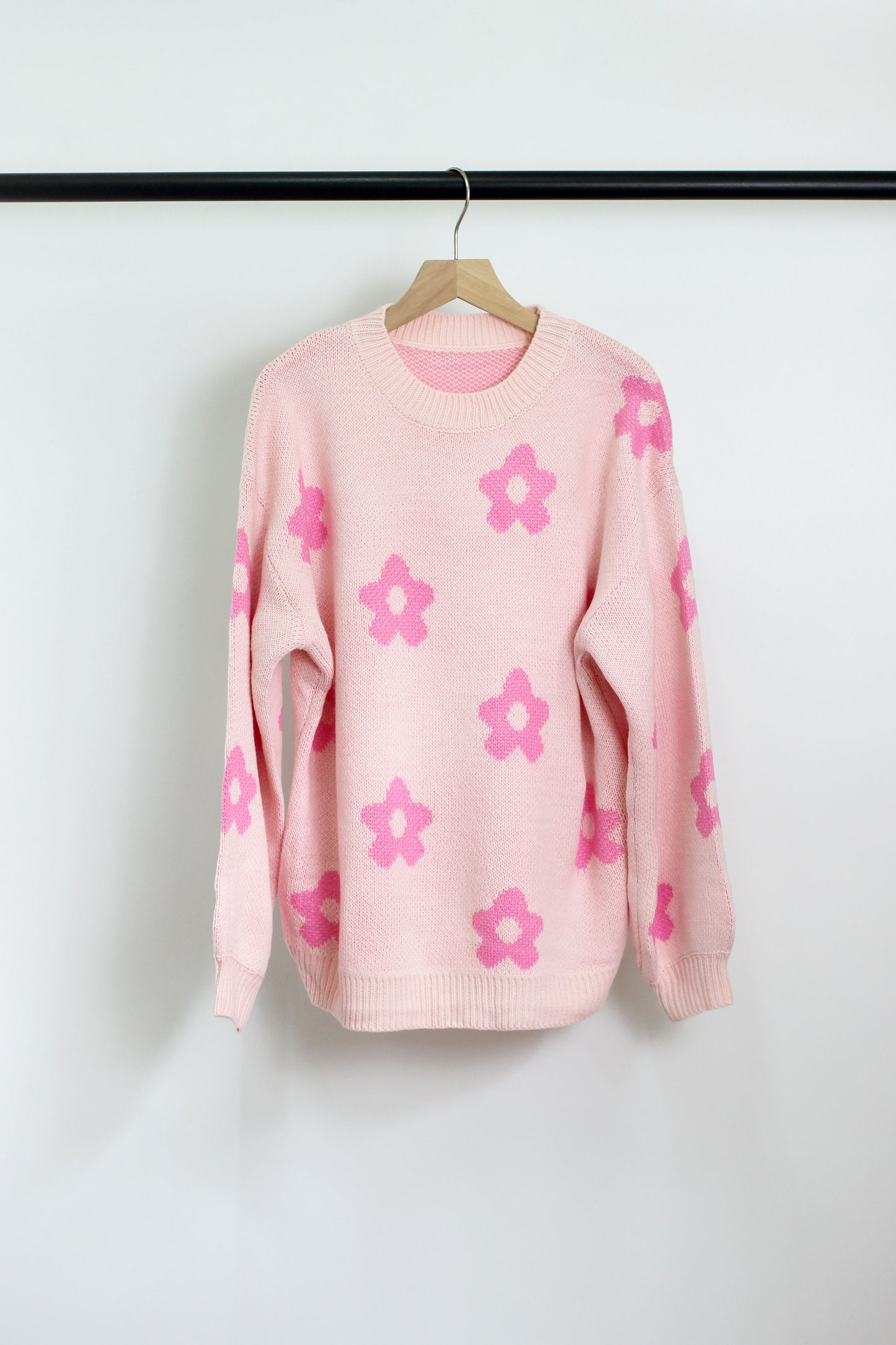 W2406JYYS91758 - FLORAL KNIT SWEATER