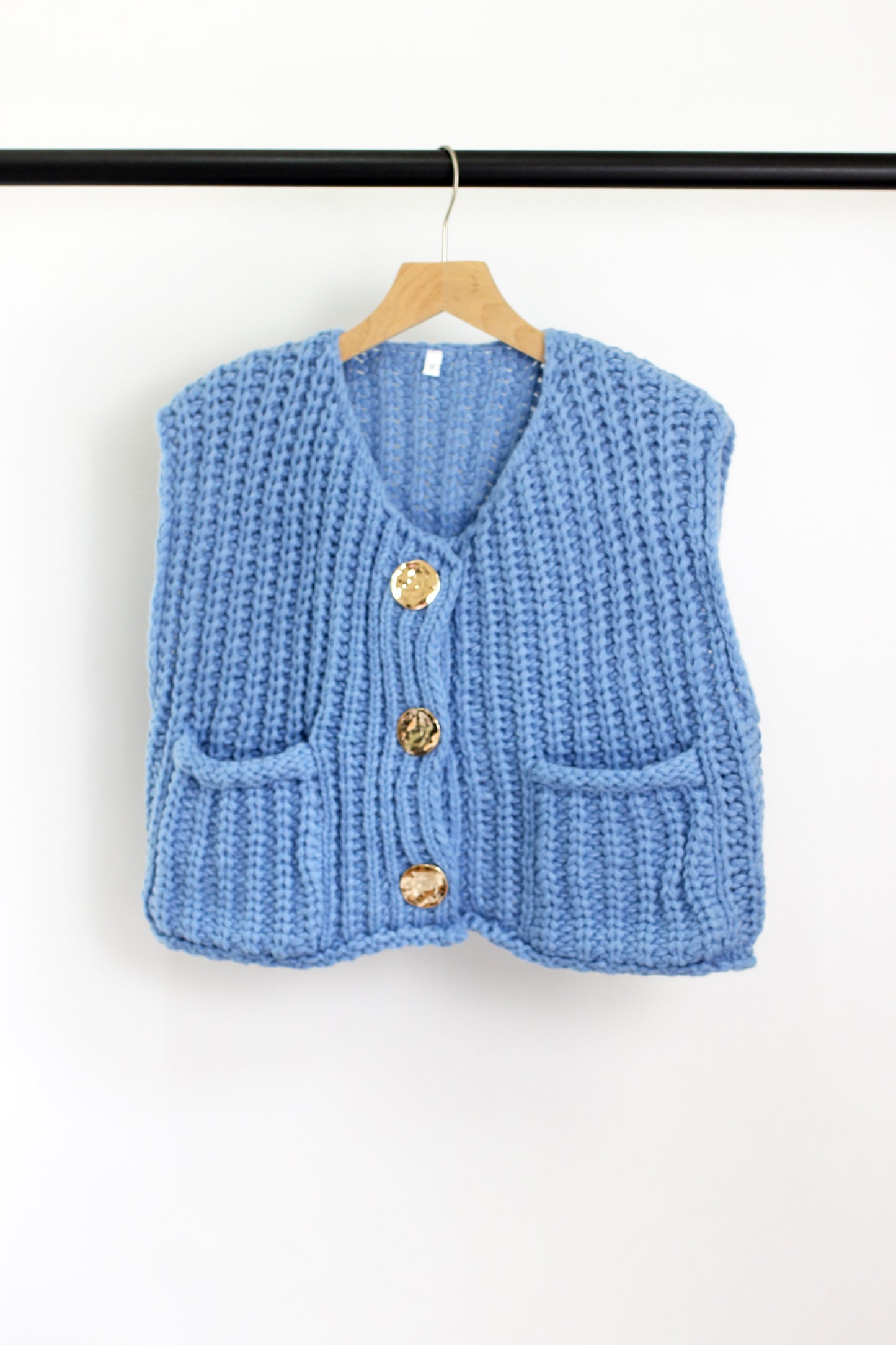 W2406KBZ36375 - CHUNKY KINT POLYESTER SWEATER VEST