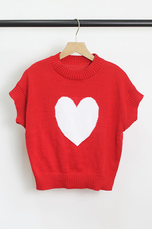 W2409LM90407 - Heart Knit Sweater ¡§C Valentine?¡¥s Day Edition