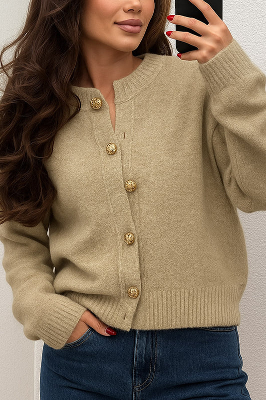 W2506MY42289 - Women¡¯s Knit Cardigan with Gold Buttons