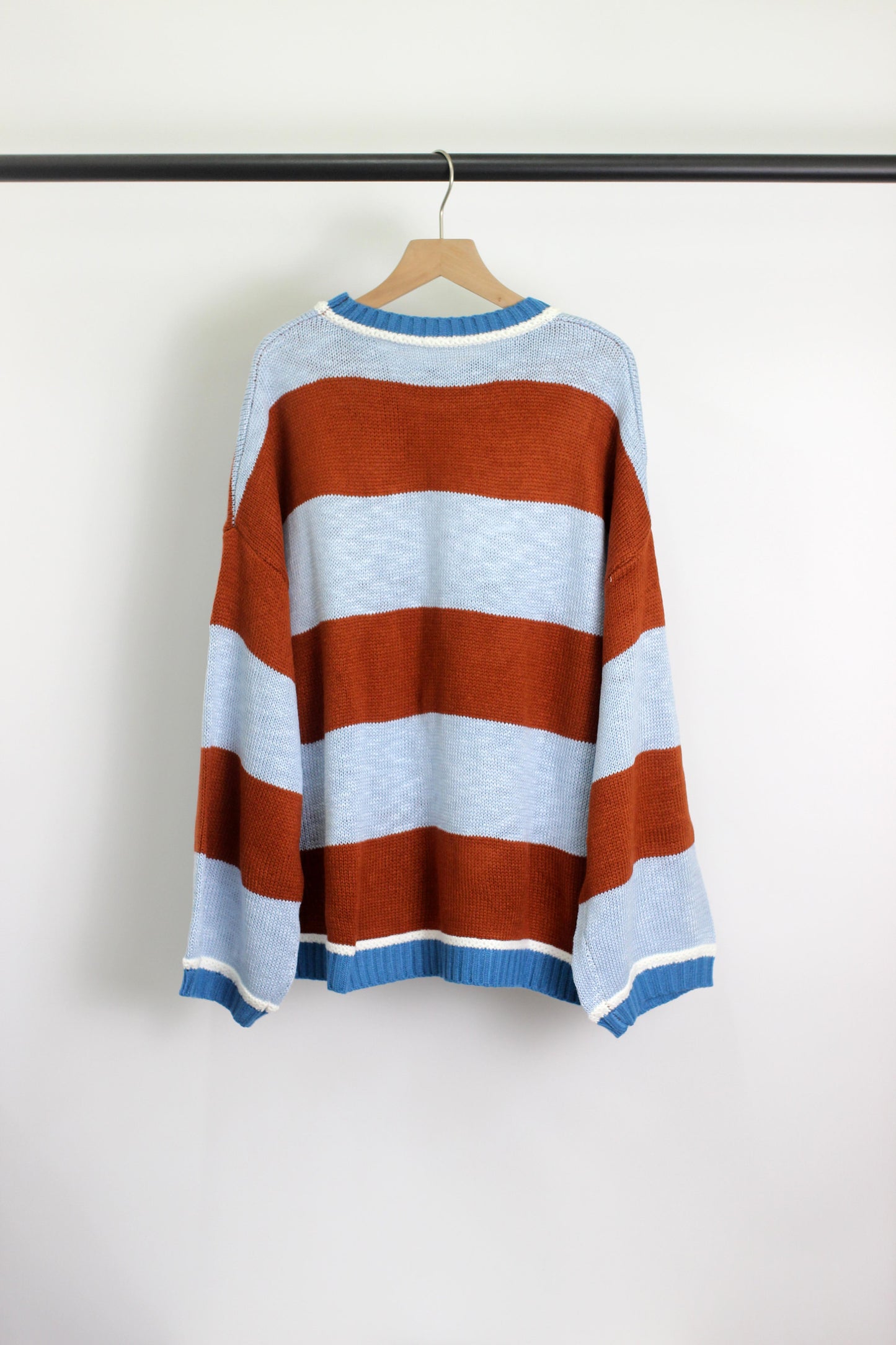 W2506MY54951 - Unisex Striped Knit Sweater