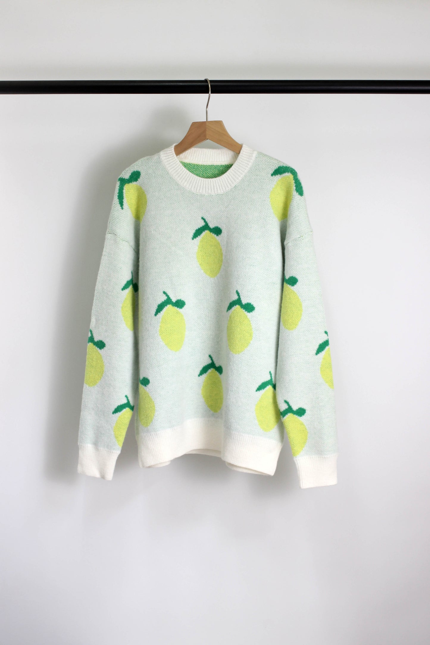 W2507JYYS18567 - Unisex Lemon Print Knit Sweater