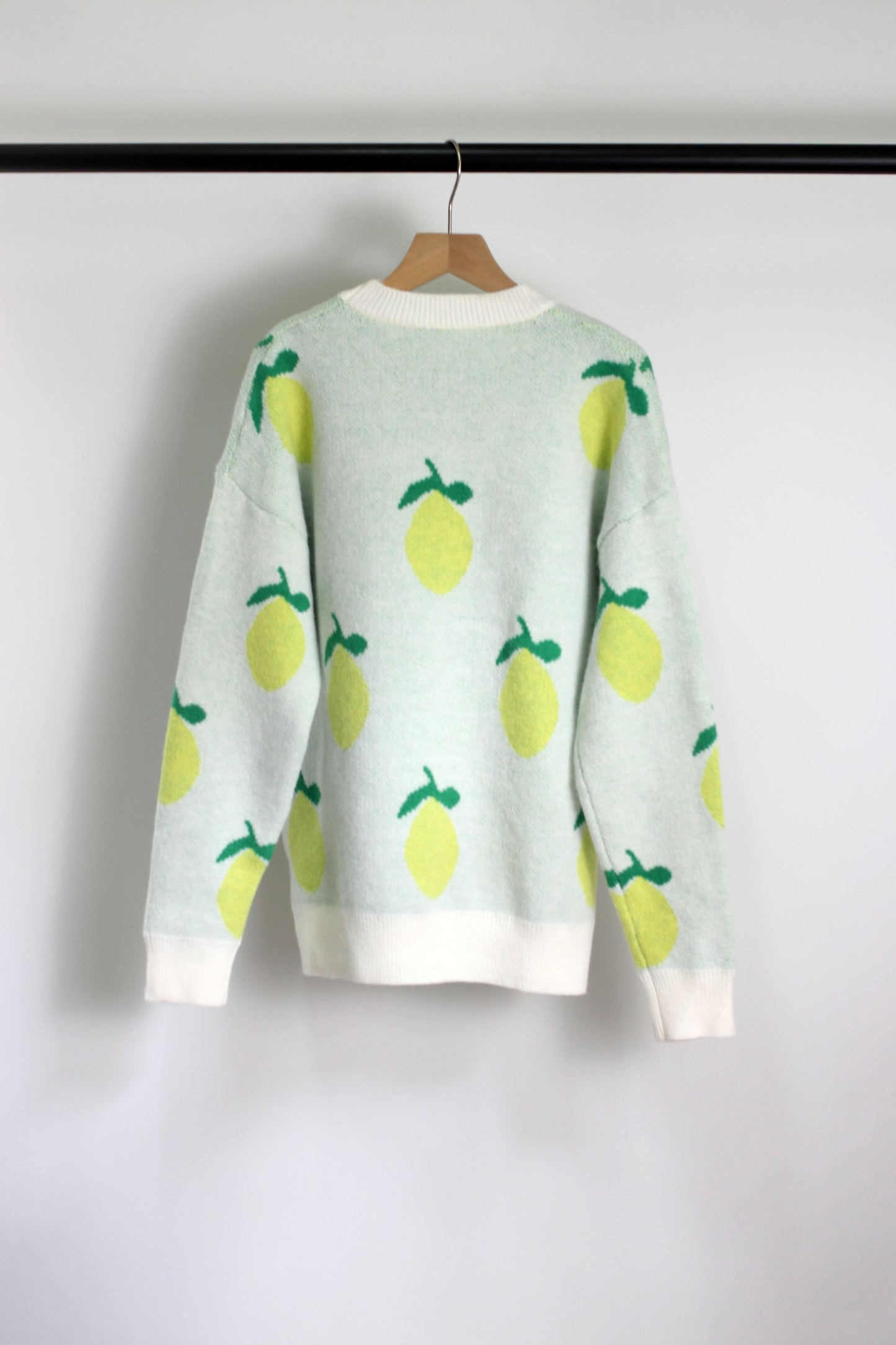 W2507JYYS18567 - Unisex Lemon Print Knit Sweater