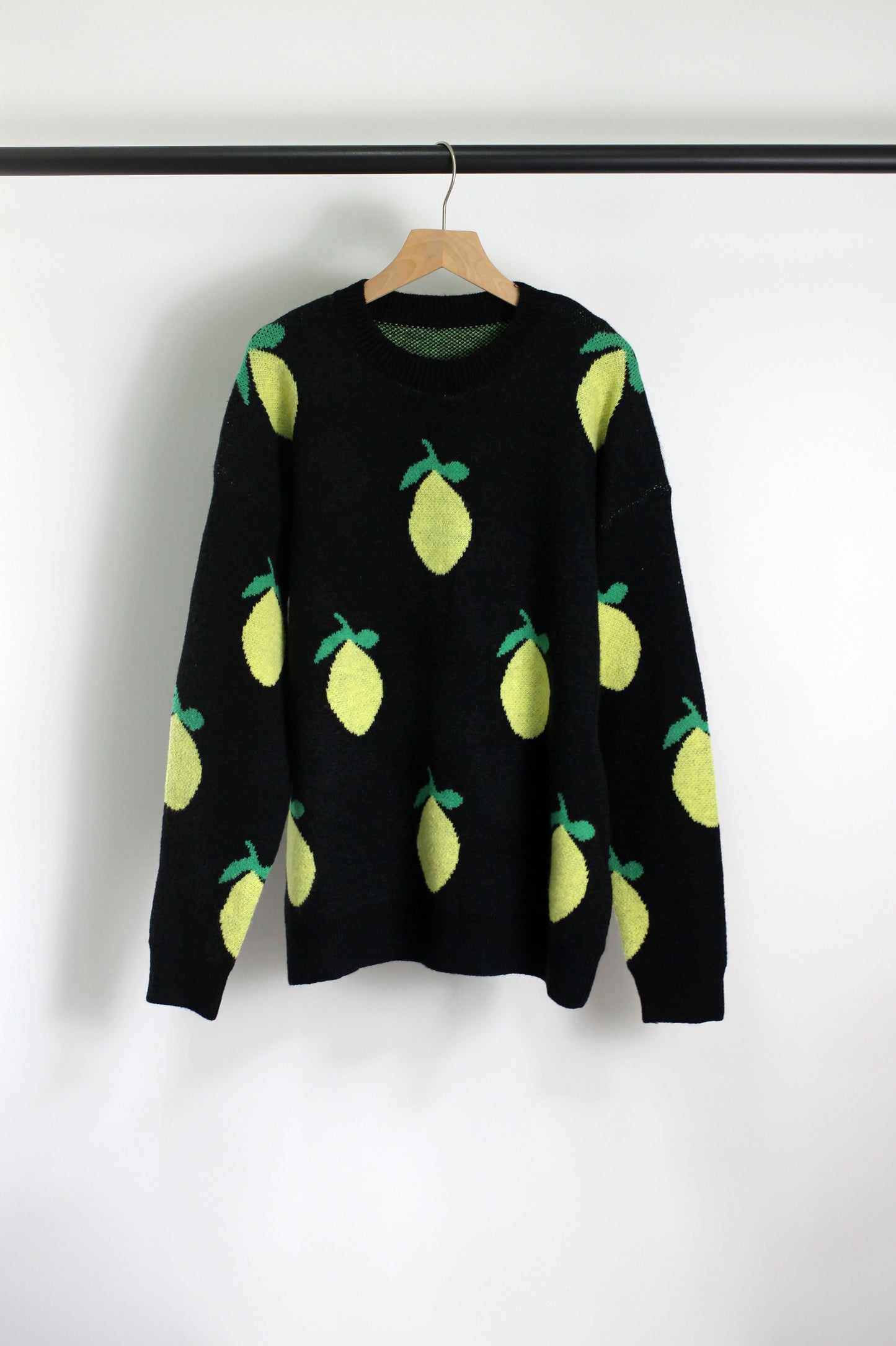 W2507JYYS18567 - Unisex Lemon Print Knit Sweater