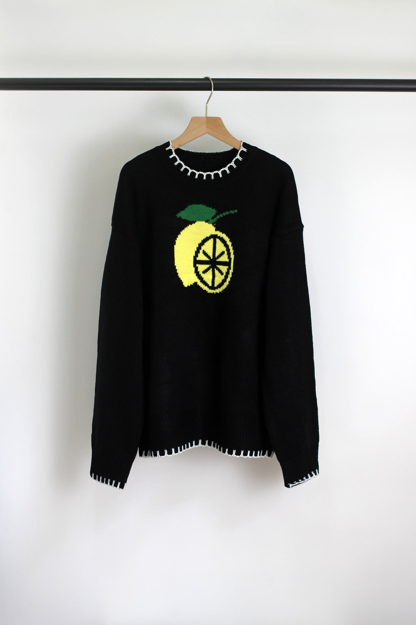 W2507JYYS40693 - Lemon Graphic Knit Sweater