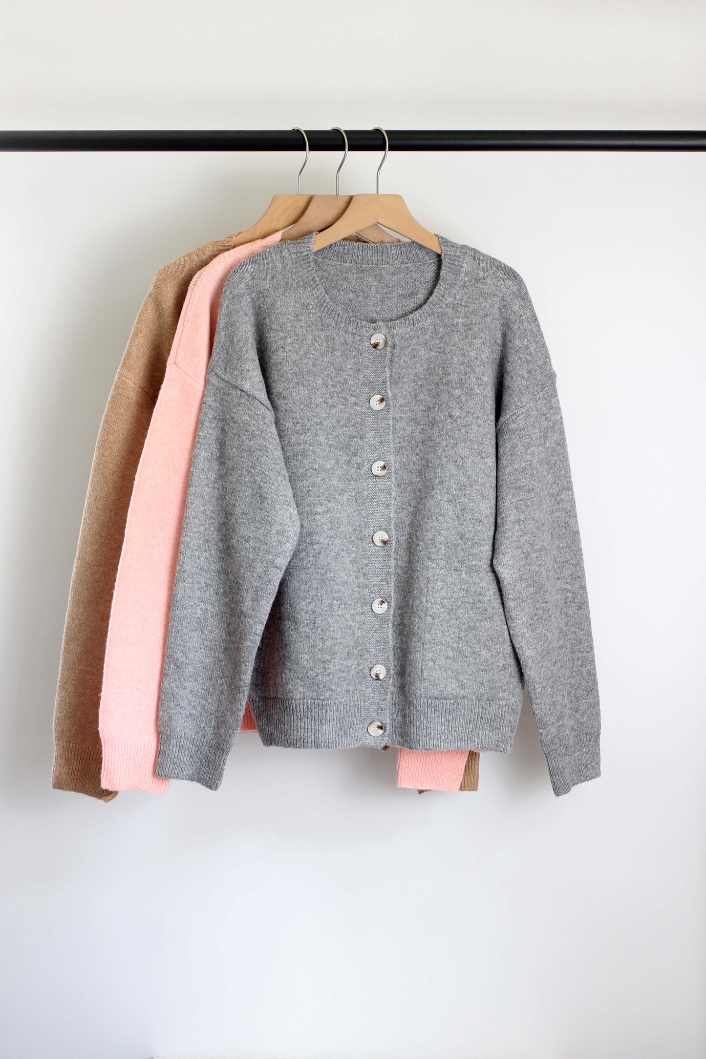 W2507JYYS80689 -Women¡¯s Soft Knit Button-Up Blend Cardigan