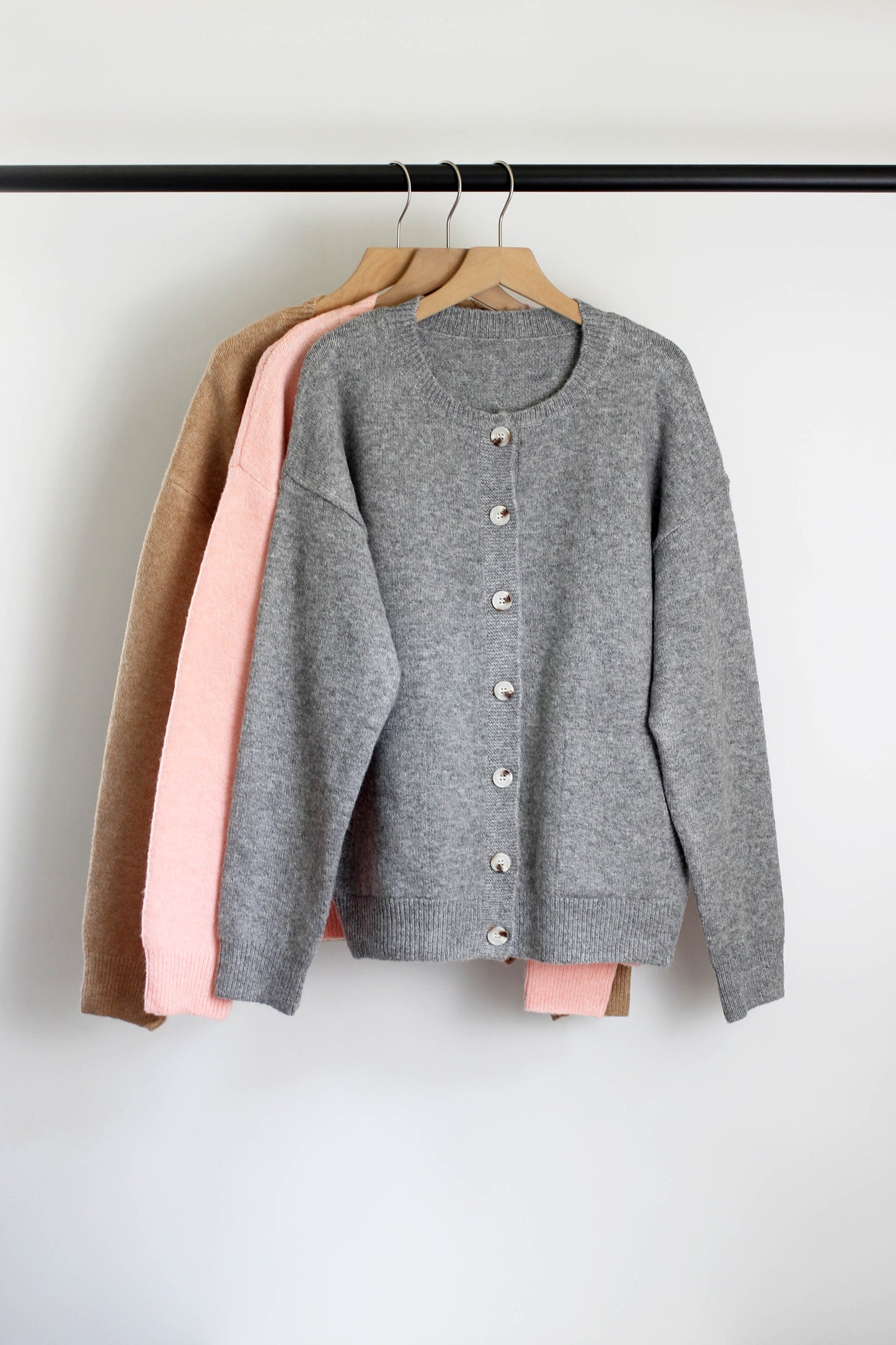 W2507JYYS80689 -Women¡¯s Soft Knit Button-Up Blend Cardigan